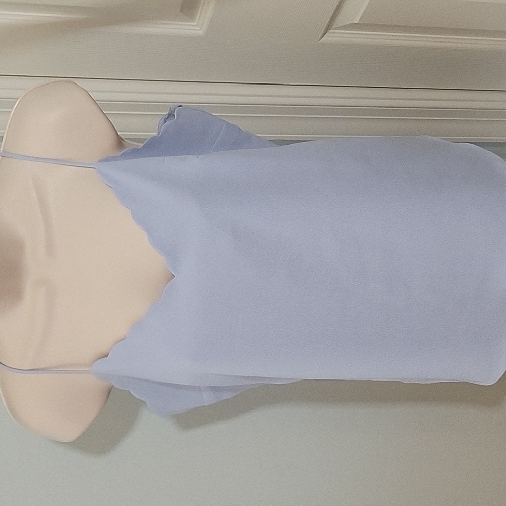 J. Crew Periwinkle Scalloped Edge Tank sz 6